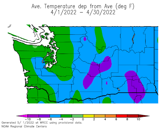 When Will the Temperatures Warm Up in the Pacific Northwest?