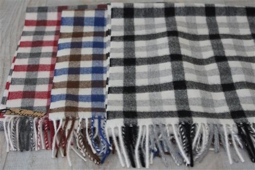 Plaid Baby Alpaca Scarves