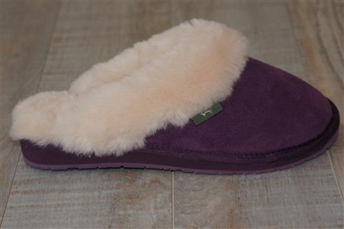 Ladies Purple Sheepskin Scuff
